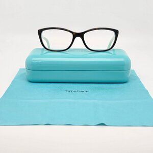 Tiffany & Co TF2074 8134 Havana on Tiffany Blue Cat Eye Eyeglasses Frame w/ Case